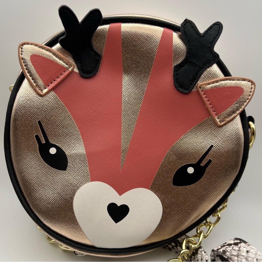 Betsey Johnson Luv Betsey Gold Deer Crossbody Purse